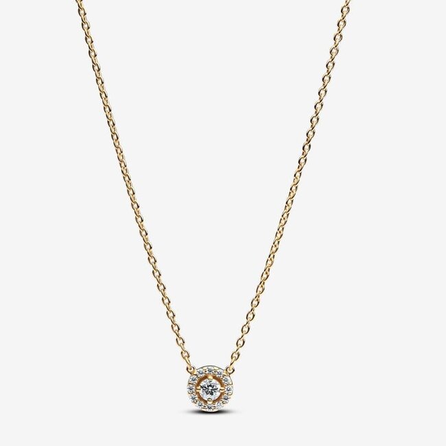 Pandora Pandora Collier 363548C01-45 Zilver met Geelgouden Plating met Zirkonia Hanger 45cm