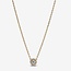 Pandora Pandora Collier 363548C01-45 Zilver met Geelgouden Plating met Zirkonia Hanger 45cm