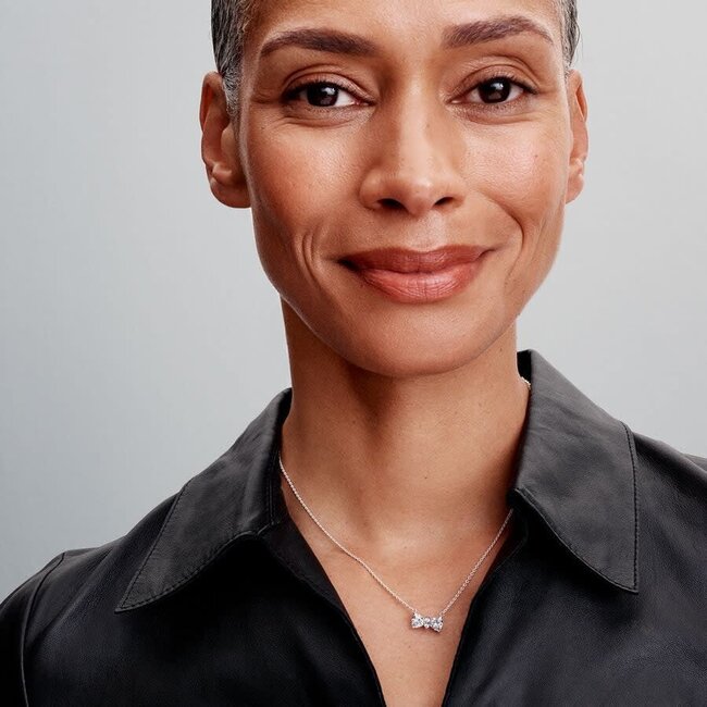 Pandora Pandora Collier 393509C01-45 Zilver met Sprankelende Strik 45cm