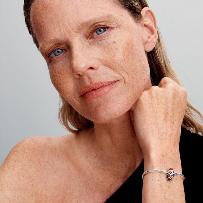 Pandora Pandora Bedel 793593C01 Zilver Kerstman met Wiebelend Hoofd