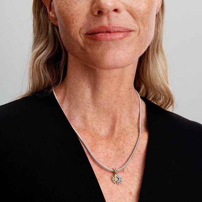 Pandora Pandora Bedel 763585C01 Zilver 14k Geelgouden Plating  Zon en Maan