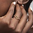Pandora Pandora Ring 169302C01-56 Zilver 14k Geelgouden Plating Hart Maat 56
