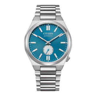 Citizen Citizen Horloge NK5010-51L Tsuyosa Staal Automaat met Blauwe Wijzerplaat 50m Waterdicht 39mm