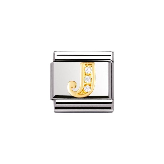 Nomination Nomination Schakel 030301-10 Classic Composable Letter J met Zirkonia