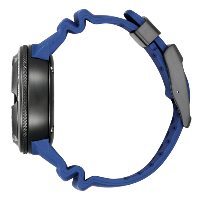 Citizen Citizen Horloge BJ8055-04E Promaster Staal met Zwarte Coating Eco-Drive Diver 300m en Blauwe Horlogeband 48mm