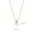 Blush Blush Collier 3163YPW 14k Geelgoud met Parel en Zirkonia Hanger 42cm