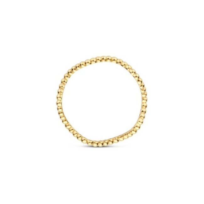 Blush Blush Ring 1262YGO/56 14k Geelgoud Wave met Bolletjes Maat 56
