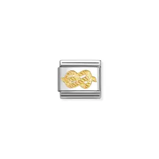 Nomination Nomination Schakel 030149-59 Composable Classic staal met 18 k Geel gouden Knot