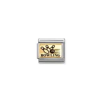 Nomination Nomination Schakel 030166-57 Composable Classic staal met 18 k Geel Gouden Bowling