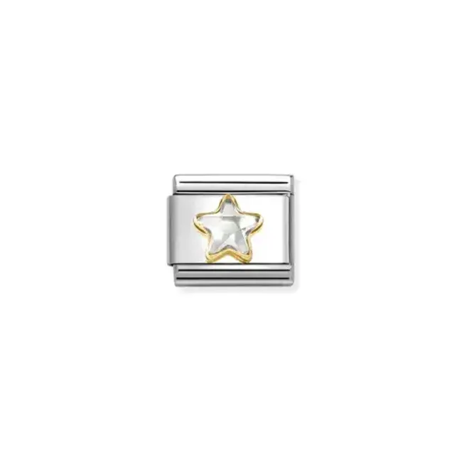 Nomination Nomination Schakel 030614-010 Composable Classic Staal met 18 K White Star