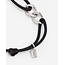 Buddha to Buddha Buddha to Buddha Armband 135BL M  Zilver Koord Zwart Zilver