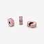 Pandora Pandora Bedel 781817PCZ Zilver Rosegouden Plating Clip met Pink Zirkonia