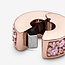 Pandora Pandora Bedel 781817PCZ Zilver Rosegouden Plating Clip met Pink Zirkonia