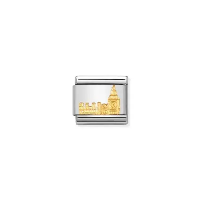 Nomination Nomination Schakel 030123-01 composable classic staal met 18 K Geelgouden big ben