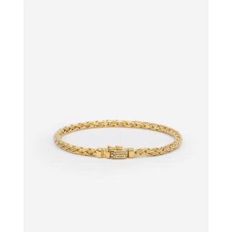Buddha to Buddha Buddha to Buddha Armband J175GV D Katja Mini Zilver met Geelgouden Plating Maat D