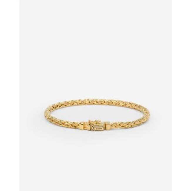 Buddha to Buddha Buddha to Buddha Armband J175GV D Katja Mini Zilver met Geelgouden Plating Maat D