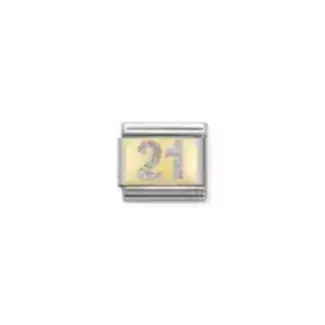 Nomination Nomination Schakel 030224-02 Classic Composeble Staal met 18k Geelgoud 21