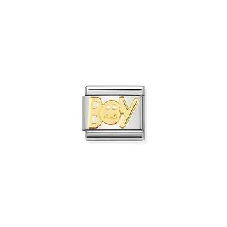 Nomination Nomination Schakel 030107-02 Composable Classic Staal met 18k Geelgouden BOY