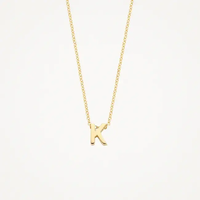 Blush Blush Collier met Hanger 3155YGO_K 14k Geelgoud met Letter K 42cm