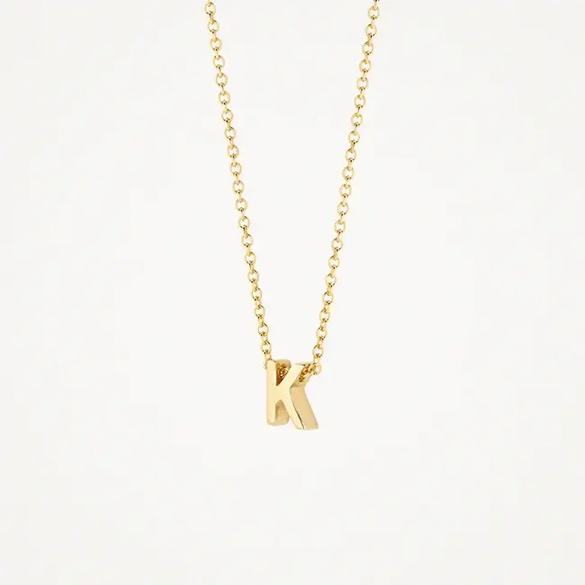 Blush Blush Collier met Hanger 3155YGO_K 14k Geelgoud met Letter K 42cm