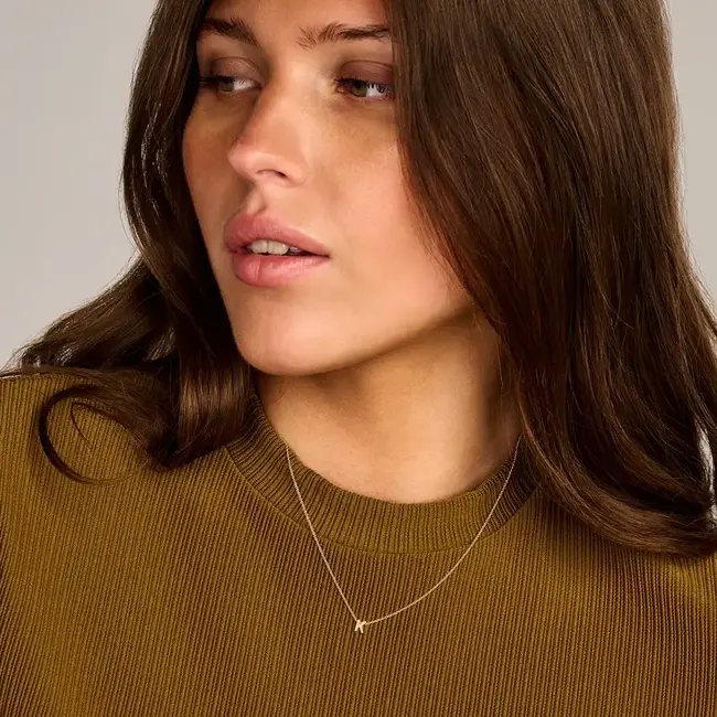 Blush Blush Collier met Hanger 3155YGO_K 14k Geelgoud met Letter K 42cm