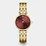 Cluse Cluse Horloge CW10505 Boho Chic Petite Staal met Geelgouden Plating en Dark Cherry Wijzerplaat