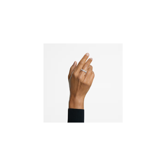 Swarovski Swarovski 5642609 Una Angelic ring, Round cut, White, Rhodium plated 52