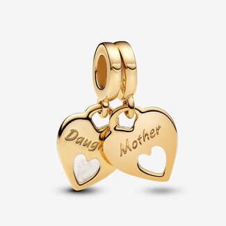 Pandora Pandora Bedel 769187C01 Zilver met 14k Geelgouden Plating "Mother and Daughter"