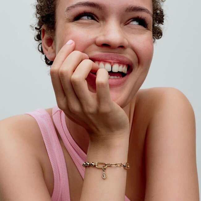 Pandora Pandora Bedel 763369C01 Zilver met 14k Geelgouden Plating Anker