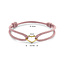 The House Of Blinckers THOB Armband 47.00322 14k Geelgoud Hart Satijn Zacht Rose 13 -26cm