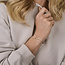 The House Of Blinckers THOB Armband 47.00315 14k Geelgoud 3x Ring Jassaron Satijn Beige 13 -26cm