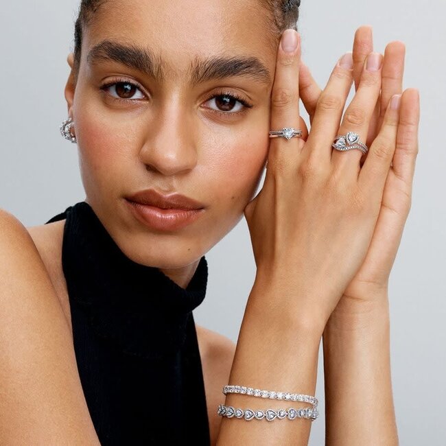 Pandora Pandora Ring 193661C01-52 Zilver met Zirkonia Maat 52