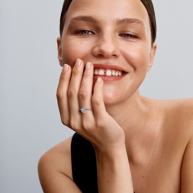 Pandora Pandora Ring 193661C01-52 Zilver met Zirkonia Maat 52