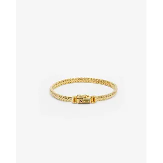 Buddha to Buddha Buddha to Buddha Armband J101VG C+ Ben Mini Zilver met Geelgouden Plating Maat C+