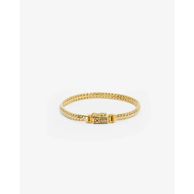 Buddha to Buddha Buddha to Buddha Armband J101VG C+ Ben Mini Zilver met Geelgouden Plating Maat C+
