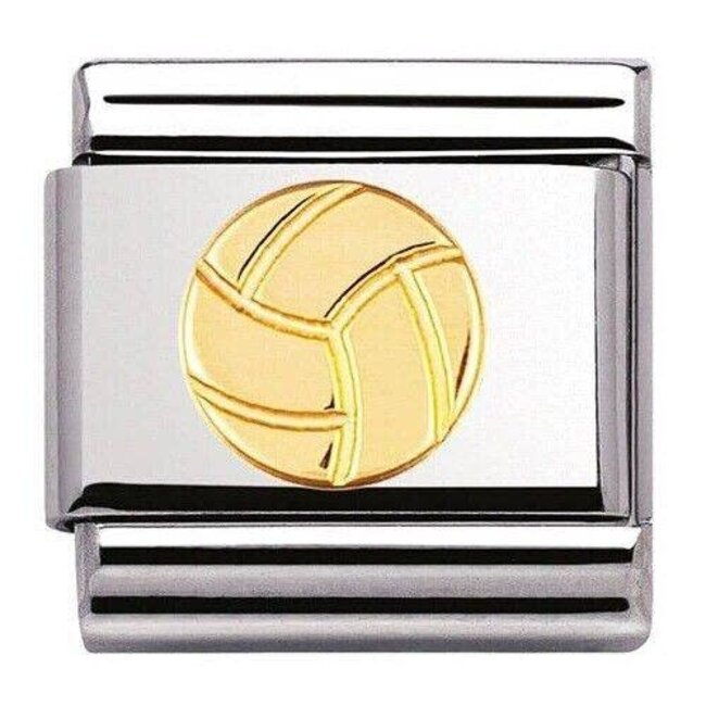 Nomination Nomination Schakel 030106-11 Composable Classic Staal met 18k Geelgouden Volleyball