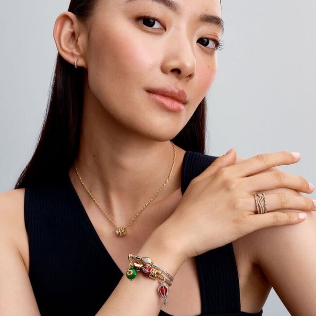 Pandora Pandora Ring 162539C01-54 Gold Plated Golf met Zirkonia Maat 54