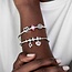 Pandora Pandora Bedel 798887C01 Zilver Mum  Dubbel Hart met Roze Cubic Zirkonia