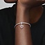 Pandora Pandora Bedel 798887C01 Zilver Mum  Dubbel Hart met Roze Cubic Zirkonia