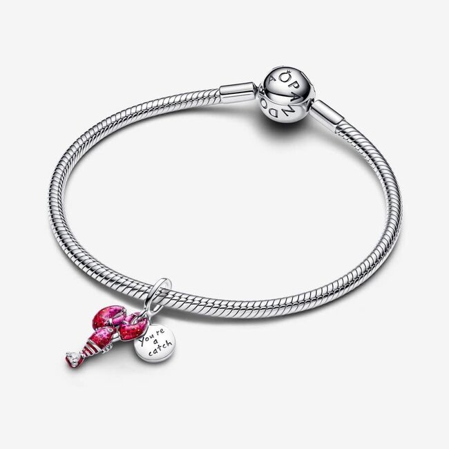 Pandora Pandora Bedel 793676C01 Zilver Kreeft met Rood