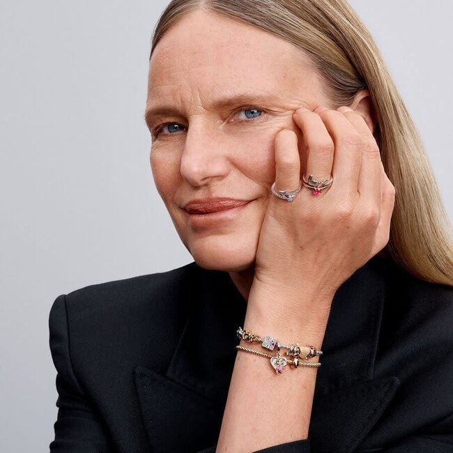 Pandora Pandora Bedel 763055C00 Zilver 14k Geelgouden Plating Love