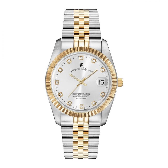 Jacques du Manoir Jacques du Manoir Horloge NRO.07 Staal Bi-color Quartz Swiss Made 36mm
