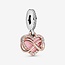 Pandora Pandora Bedel 788878C01 Zilver Infinity Hart In Rose met Zirkonia