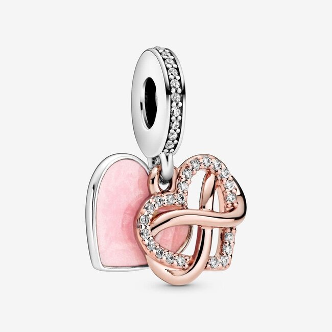Pandora Pandora Bedel 788878C01 Zilver Infinity Hart In Rose met Zirkonia