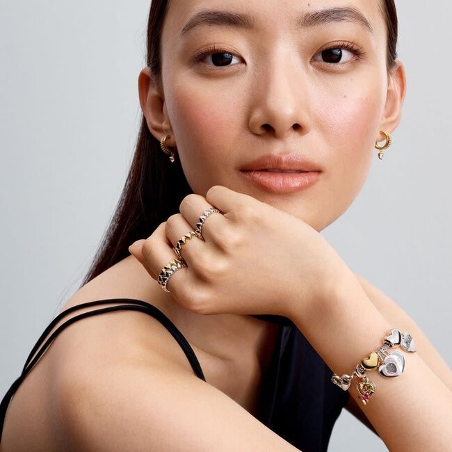 Pandora Pandora Bedel 763622C01 24k GoldPlated Graveerbaar Hart met Zirkonia