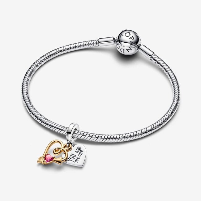 Pandora Pandora Bedel 763622C01 24k GoldPlated Graveerbaar Hart met Zirkonia
