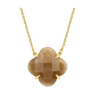 Morganne Bello Morganne Bello Collier 7033YB180 Sunstone Geel gouden Victroria  42cm