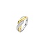 Ti Sento Milano Ti Sento Ring 12370ZY/54 Zilver 14k Geelgouden Plating Dubbel met Zirkonia Maat 54