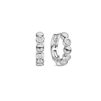 Ti Sento Milano Ti sento Oorbellen 78008ZI Zilver Bolletjes met Zirkonia
