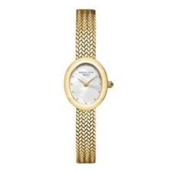Rosefield Rosefield Horloge MWGMG-M02 Ovale Mini Goudkleurig Band met Parelmoer Wijzerplaat